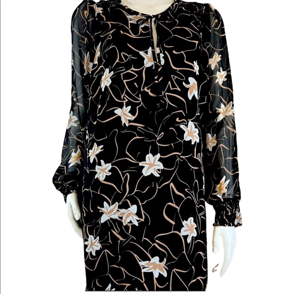 Elizabeth & James Dress Black Floral Size Medium